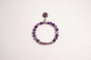 Raw Earth Crystals amethyst bracelet with raw stone accent, crafted from natural crystal, enhances intuition, spiritual growth, and inner peace.