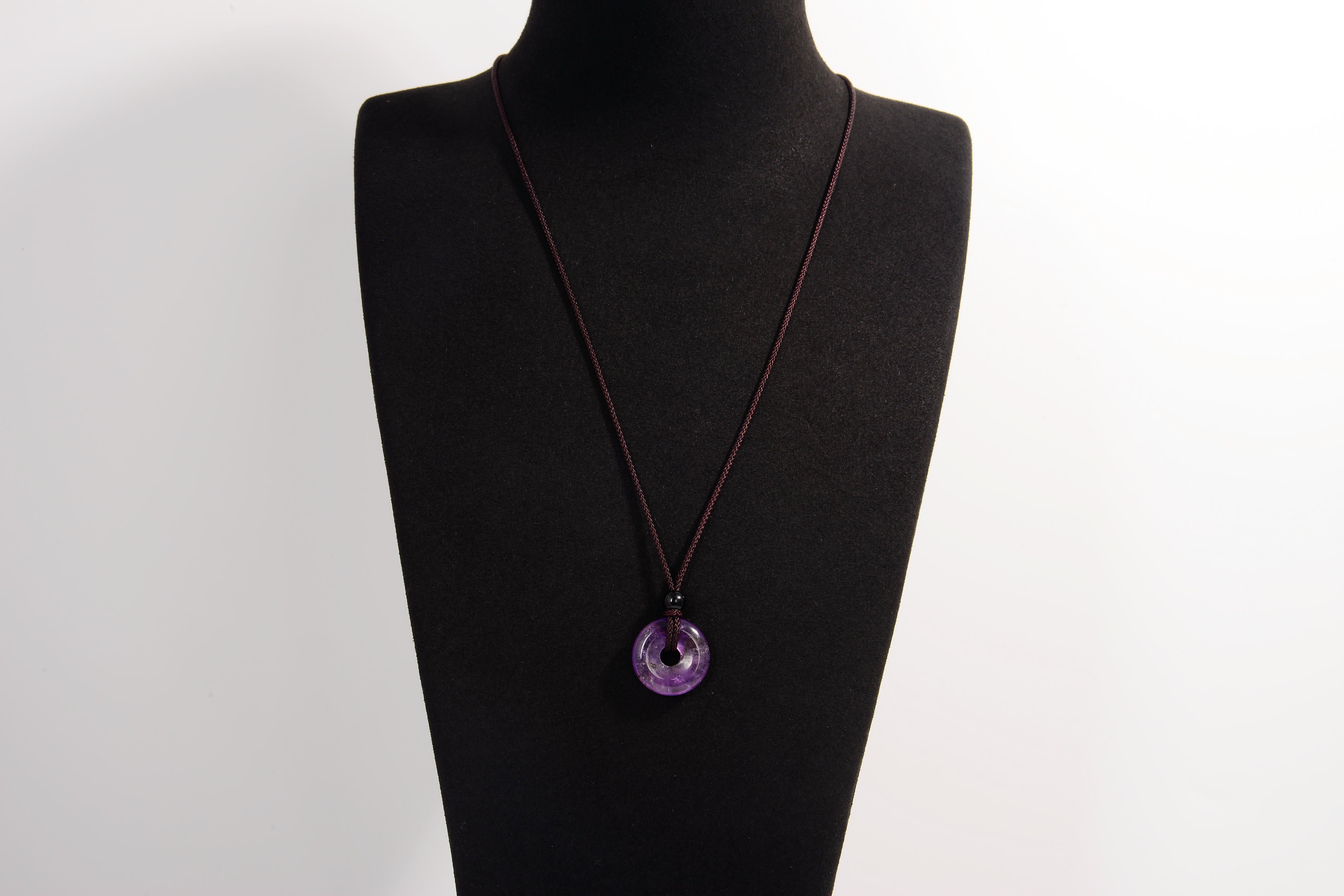 Donut Ring Crystal Necklace