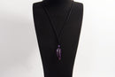Raw Earth Crystals amethyst point pendant necklace featuring natural crystal jewelry designed for spiritual growth, intuition, and inner peace.
