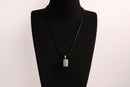 Raw Earth Crystals aventurine rectangle pendant necklace featuring natural crystal jewelry designed for prosperity, emotional balance, and inner growth.