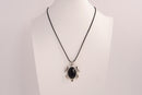 Raw Earth Crystals blue sandstone necklace made from natural stone to enhance confidence, calmness, and positive energy flow.