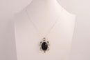 Raw Earth Crystals blue sandstone necklace made from natural stone to enhance confidence, calmness, and positive energy flow.