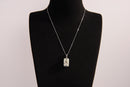Raw Earth Crystals howlite rectangle pendant necklace featuring natural crystal jewelry designed for calmness, patience, and emotional balance.