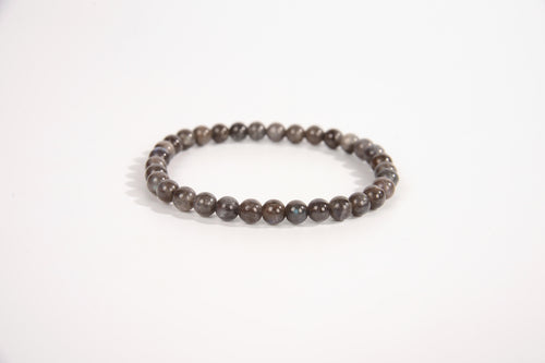 Labradorite beaded bracelet from Raw Earth Crystals, featuring natural gemstones with iridescent flash for intuition, transformation, and spiritual protection.