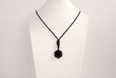 Raw Earth Crystals obsidian geometric pendant necklace crafted from natural crystal for protection, spiritual grounding, and inner clarity.