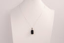 Raw Earth Crystals obsidian rectangle pendant necklace featuring natural crystal jewelry designed for protection, grounding, and emotional clarity.