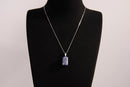 Raw Earth Crystals sodalite rectangle pendant necklace featuring natural crystal jewelry designed for mental clarity, communication, and emotional balance.