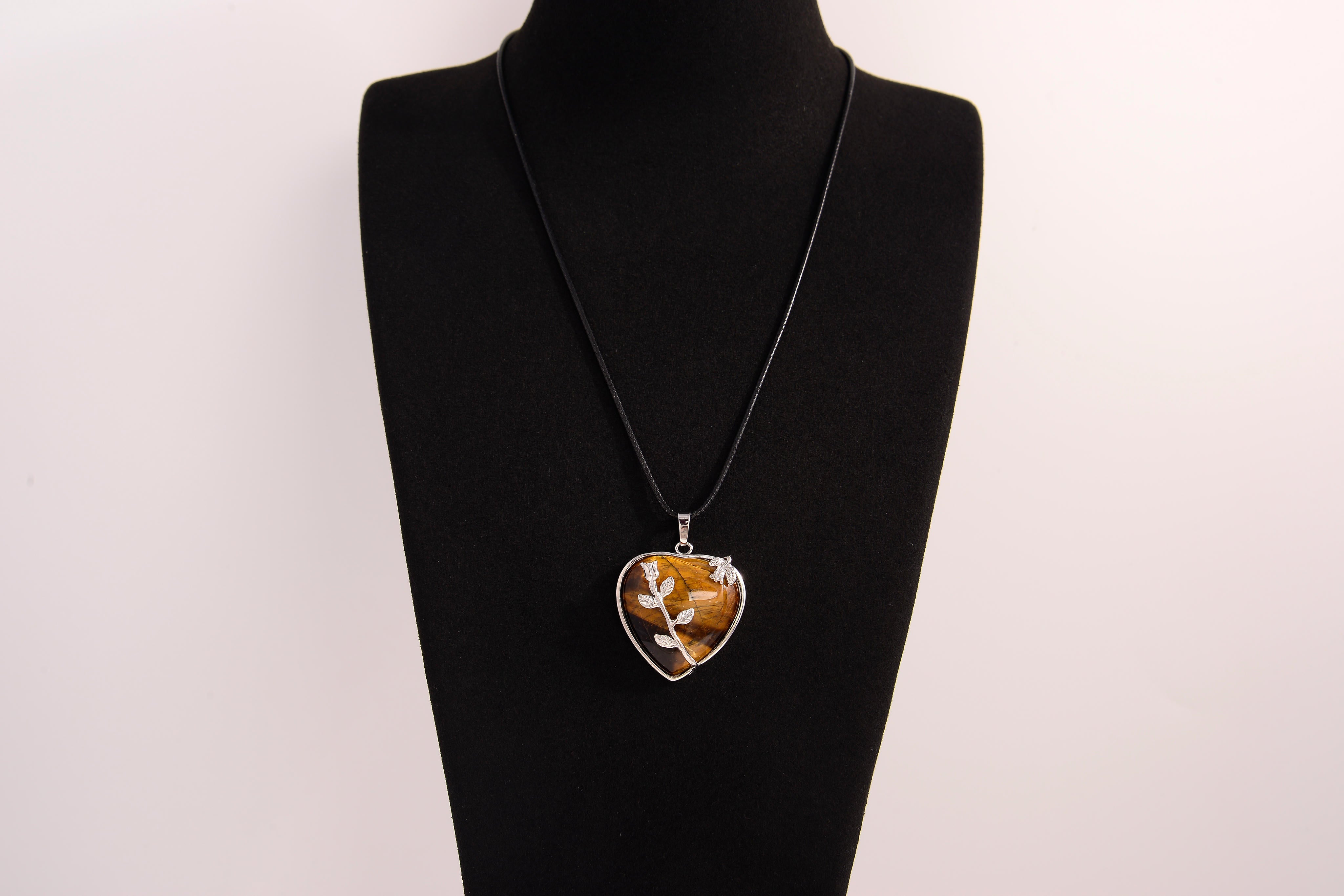 Flower Heart Crystal Necklace