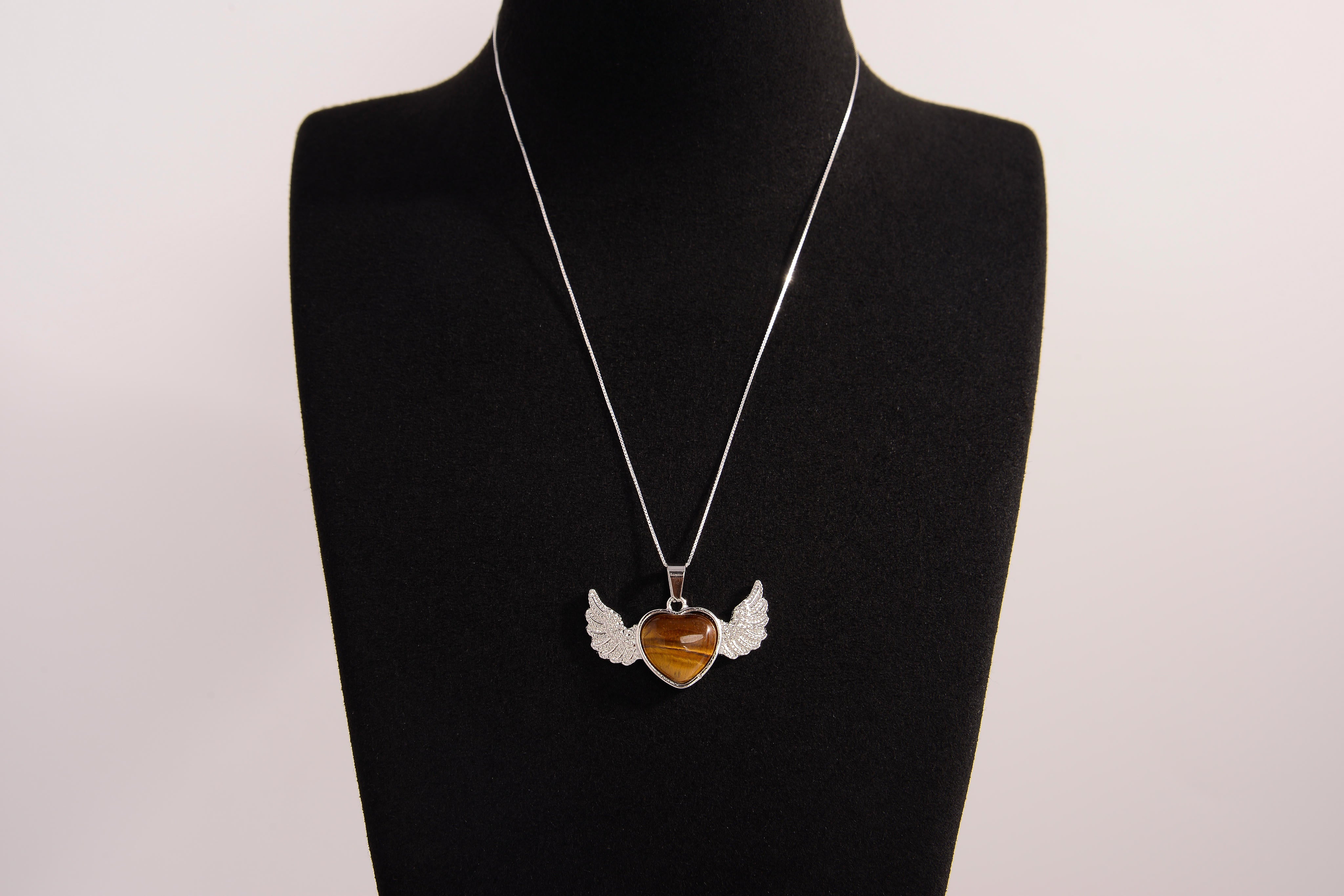 Heart Wings Crystal Necklace