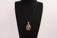 Ornamental Tear Drop Crystal Necklace